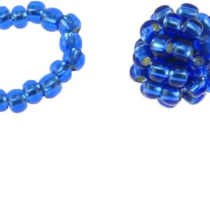 Fimo Discs with Dolphin Design on Blue Glass Seed Beads Anklet - Image 2