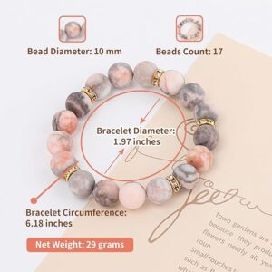 Healing Bracelets for Women: Natural Stone Beaded 10MM Stretch Bracelets - Anxiety and Stress Relief Gifts for Women - Image 2