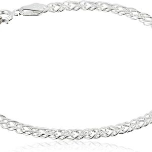 Amazon Essentials Sterling Silver Interlocking Geometric Link Bracelet , (previously Amazon Collection) - Image 1