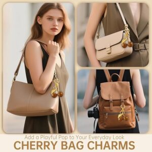 Cherry Keychain, Bag Charm for Purses Handbags, Women's Cute Fashion Accessories Gift - Image 2