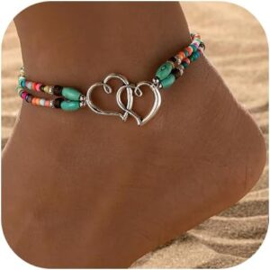 Anklet Bracelet For Women, Water Resistant Nautical Yellow Rope Anklets, Surfer String Rope Anklet, Foot Jewelry For Women - Image 1